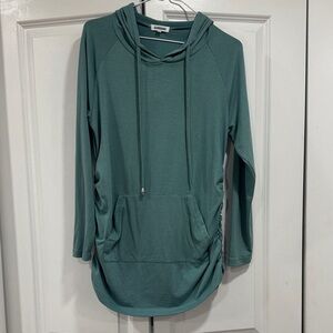 Ginkana Teal Hooded Maternity Pullover